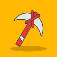 Pickaxe Filled Shadow Icon vector