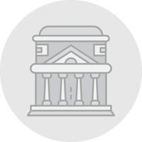 Pantheon Line Filled Light Circle Icon vector