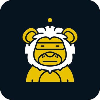 Robot Glyph Two Color Icon vector