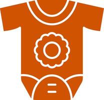 Newborn Glyph Orange Circle Icon vector