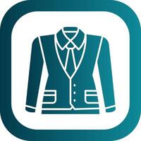 Waistcoat Glyph Gradient Round Corner Icon vector