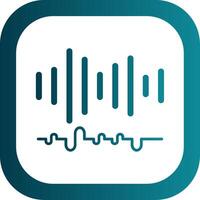 Audio Glyph Gradient Round Corner Icon vector