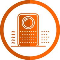 Purifier Glyph Orange Circle Icon vector
