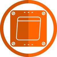 Swtich Glyph Orange Circle Icon vector