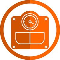 Weight Glyph Orange Circle Icon vector
