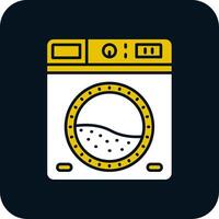 Laundry Glyph Two Color Icon vector