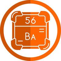 Barium Glyph Orange Circle Icon vector