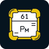 Promethium Glyph Two Color Icon vector