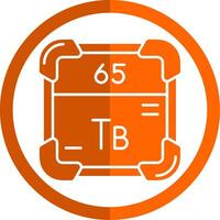 Terbium Glyph Orange Circle Icon vector