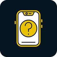 Question Glyph Two Color Icon vector