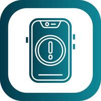 Error Glyph Gradient Round Corner Icon vector