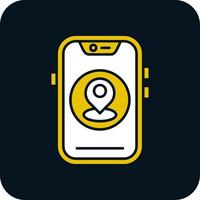 Location Glyph Two Color Icon vector