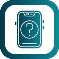 Question Glyph Gradient Round Corner Icon vector