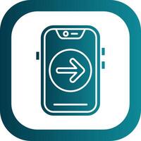Forward Glyph Gradient Round Corner Icon vector