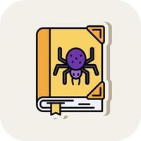Horror Line Filled White Shadow Icon vector