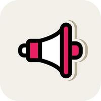 Speaker Line Filled White Shadow Icon vector
