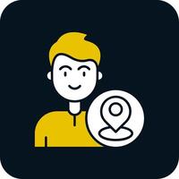 Location Glyph Two Color Icon vector