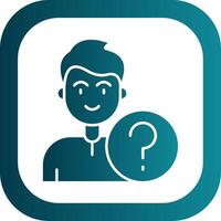 Question Glyph Gradient Round Corner Icon vector