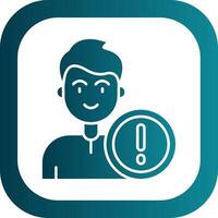 Error Glyph Gradient Round Corner Icon vector