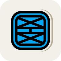 Layout Line Filled White Shadow Icon vector