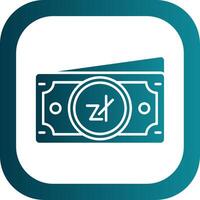 Zloty Glyph Gradient Round Corner Icon vector