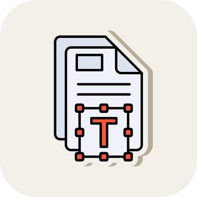 Text Line Filled White Shadow Icon