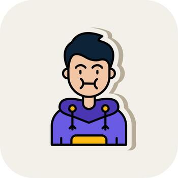 enfermedad línea lleno blanco sombra icono vector