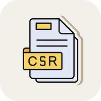 Csr Line Filled White Shadow Icon vector