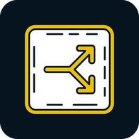 Split Glyph Two Color Icon vector