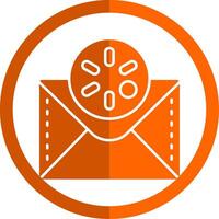 Loading Glyph Orange Circle Icon vector