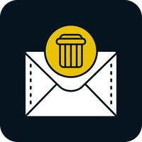 Dustbin Glyph Two Color Icon vector