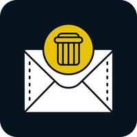 Dustbin Glyph Two Color Icon vector