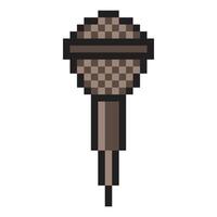 Microphone in pixel art style vector