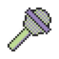 Microphone in pixel art style vector