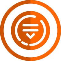 Drop Glyph Orange Circle Icon vector