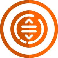 Drag Glyph Orange Circle Icon vector