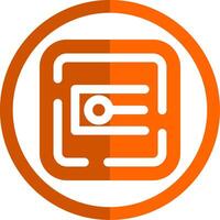 Endpoint Glyph Orange Circle Icon vector