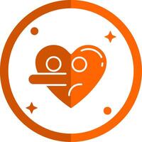 Liar Glyph Orange Circle Icon vector