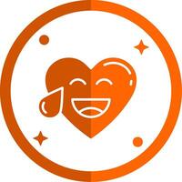 Sweat Glyph Orange Circle Icon vector