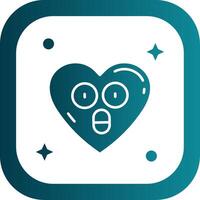 Surprised Glyph Gradient Round Corner Icon vector