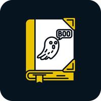 Spooky Glyph Two Color Icon vector