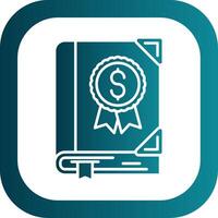 Valuable Glyph Gradient Round Corner Icon vector