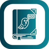 Spooky Glyph Gradient Round Corner Icon vector