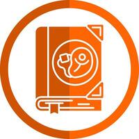 Cook Glyph Orange Circle Icon vector