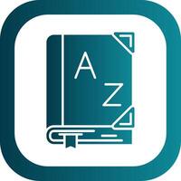 Dictionary Glyph Gradient Round Corner Icon vector