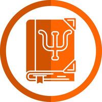 Psyhologist Glyph Orange Circle Icon vector