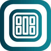 Layout Glyph Gradient Round Corner Icon vector