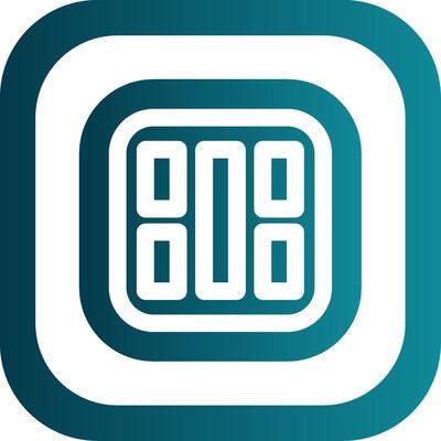 Layout Glyph Gradient Round Corner Icon