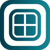 Layout Glyph Gradient Round Corner Icon vector