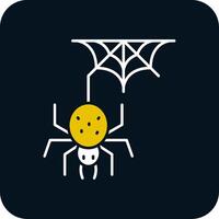 Spider Glyph Two Color Icon vector